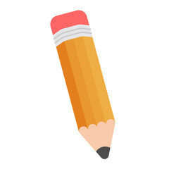 Yellow pencil ana white background