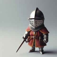 a figurine of a knight with a sword and a shield.
 - obrazy, fototapety, plakaty