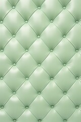 Seamless light pastel green diamond tufted upholstery background texture