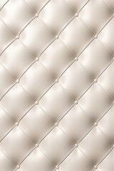 Seamless light pastel ivory diamond tufted upholstery background texture 