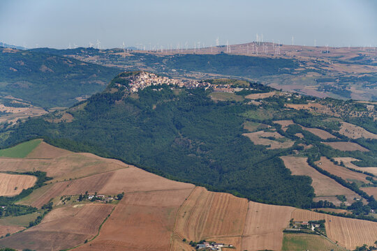 Summer landscape near Pescopagano, Basilicata, Italy