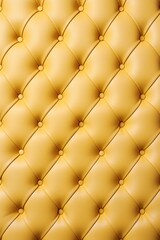 Seamless light pastel mustard diamond tufted upholstery background texture