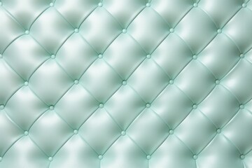 Seamless light pastel mint diamond tufted upholstery background texture 