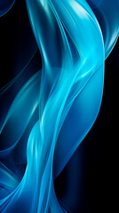 Abstract background of blue wavy shapes
