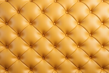 Seamless light pastel ochre diamond tufted upholstery background texture 