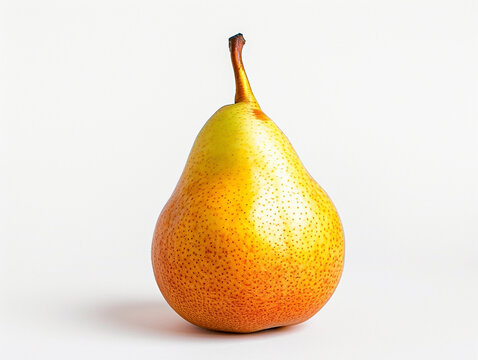 Fresh pear fruits isolated on white background. Minimalist style. 