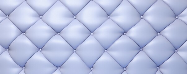 Seamless light pastel periwinkle diamond tufted upholstery background texture 