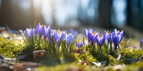 blue crocuses - still picture