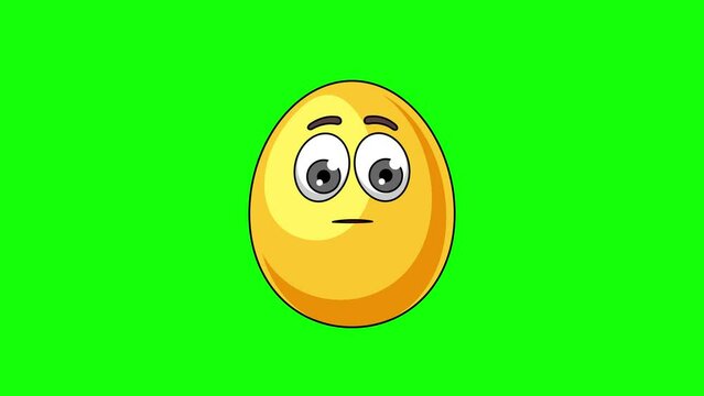 golden egg character with a raised eyebrow, skeptic's face