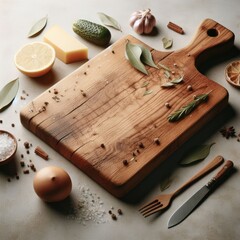 wooden cutting board
