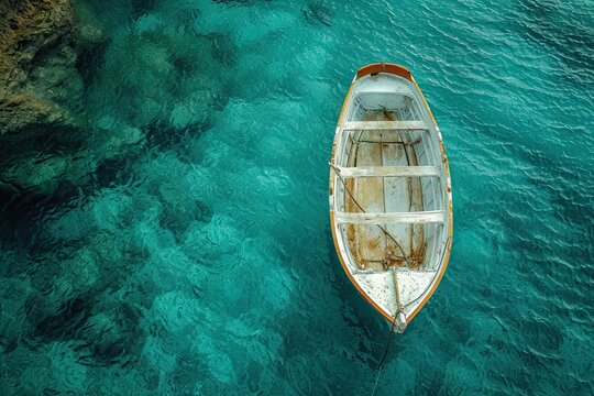floating boat on the water