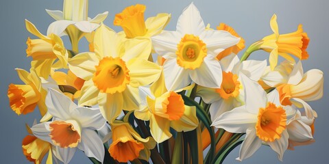 Fototapeta na wymiar bunch of daffodils