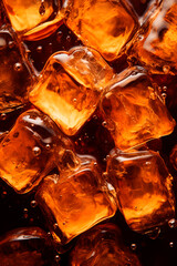 close-up of ice in cognac