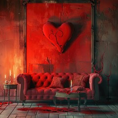A Lovely Valentine Backdrop For Your Loved Ones, Background For Valentine's Day, Rose Petals, Romantic Hearts, Red, Rustic, Classique, 14th Of February
