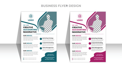 flyer design vector template layout professional illustration marketing business proposal modern A4 poster flyer pamphlet brochure creative leaflet abstract business flyer - obrazy, fototapety, plakaty