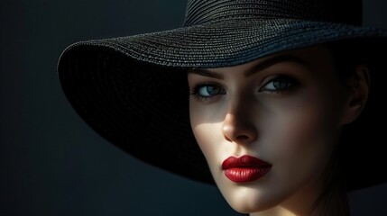 Femme élégante au chapeau