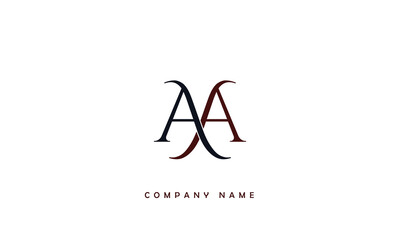AA, AA Abstract Letters Logo Monogram