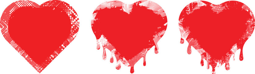 Glitch distorted heart shape . Minimal art design . Noise destroyed heart logo . Trendy defect error shapes . Glitched frame .Broken effect . Grunge texture . Distress effect .vector