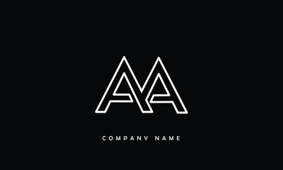 AA, AA Abstract Letters Logo Monogram