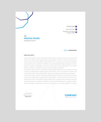 Minimalist concept business style professional and modern letterhead template design