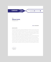 Obraz premium Minimalist concept business style professional and modern letterhead template design