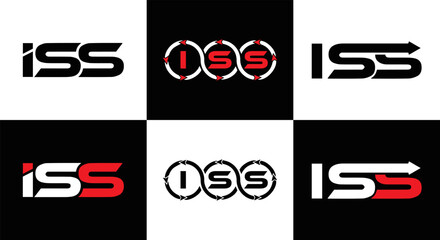 ISS logo. I S S design. White ISS letter. ISS, I S S letter logo design. Initial letter ISS letter logo set, linked circle uppercase monogram logo. I S S letter logo vector design.	
 - obrazy, fototapety, plakaty