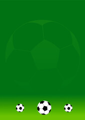 football poster A3 background - invitation, diploma, green background, ball ver 4
