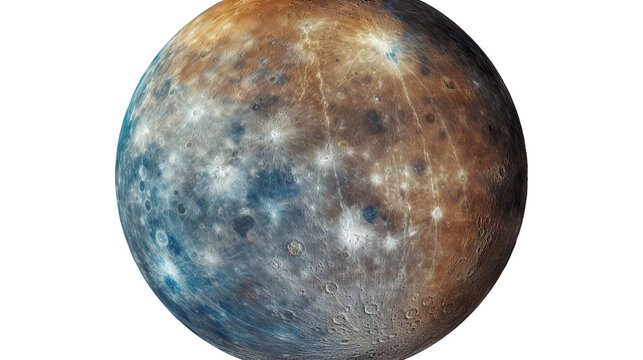 Planet Mercury on transparent background