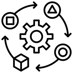 Adaptive Development Outline Icon