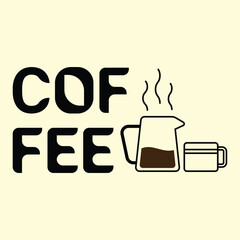 coffee logo ideas vector design illusration, suitable for stricker, t-shirt, mug, etc. Eps 10