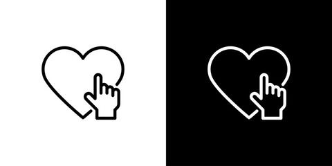 シンプルなデザインのハートアイコン