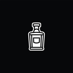 Original vector illustration. The whiskey icon in the bottle.