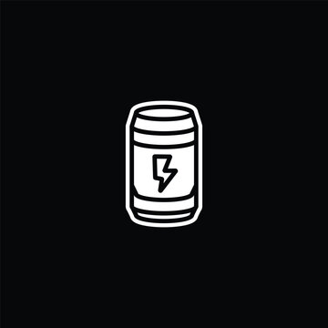 Original vector illustration. The icon of an energy drink in an aluminum jar.