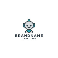 robot ai logo icon design template