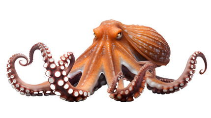 Naklejka premium Octopus isolated on white or transparent background