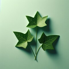 Fototapeta na wymiar green leaf on green background 