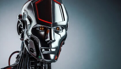 3D image of a full bodied or a man robot, half face of man half face of a robot, mechanical robot that looks like a man, wires of the robot, driving crane, dark, hyper realistic, super detailed, intri