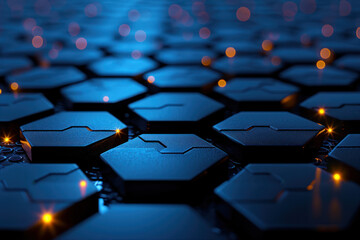 Obraz premium Abstract technology background with hexagons.