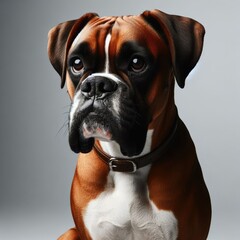 portrait of a boxer dog
