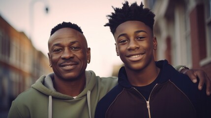 a relationship between a black father and his teenage male offspring.