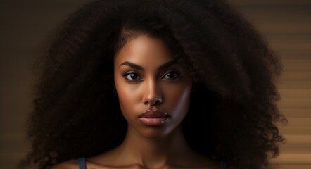 elegant african american woman portrait with stylish design