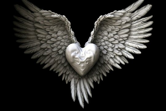 An angelic symbol of love. Generative AI