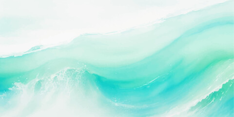 Fototapeta na wymiar abstract soft blue and green abstract water color ocean wave texture background. Banner Graphic Resource as background for ocean wave and water wave abstract graphics
