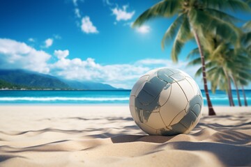 Volley ball on tropical beach