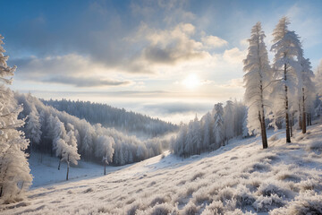 forest view during winter