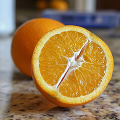An orange that has been cut open