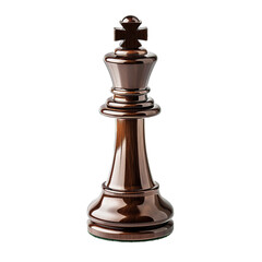 King chess piece on transparent background. Generative AI.