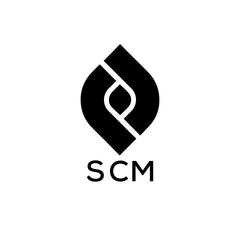 SCM Letter logo design template vector. SCM Business abstract connection vector logo. SCM icon circle logotype.

