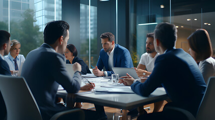 business people in a meeting - obrazy, fototapety, plakaty
