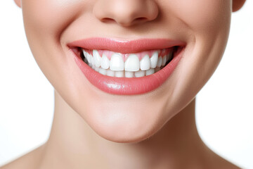 Close-Up View of a Woman's Gorgeous and Impeccable Teeth